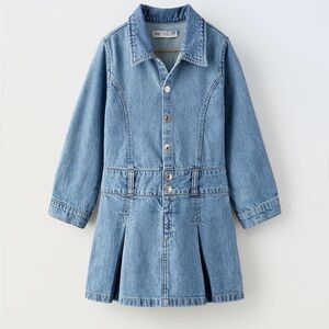 Zara Kids Blue Denim Dress